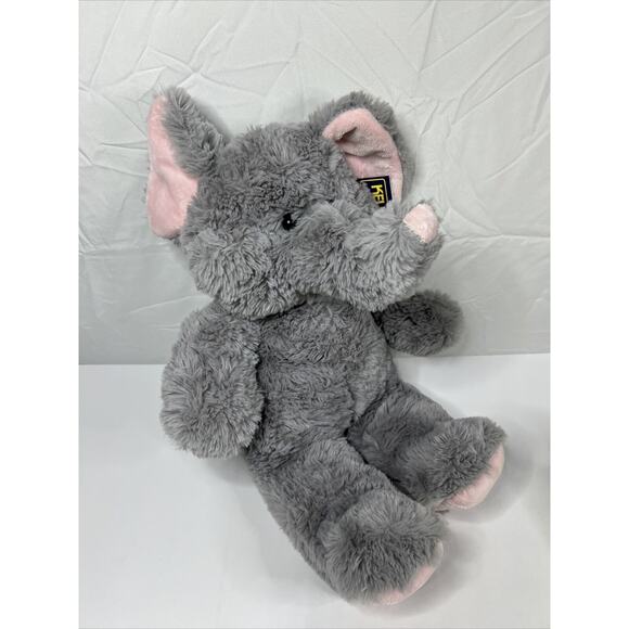 Kellytoy Grey With Pink Bow Elephant 20" Plush Soft Stuffed Animal Doll NWT - Picture 3 of 4